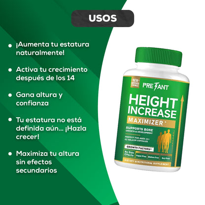 HEIGHT INCREASE - ESTIMULA HORMONAS DE CRECIMIENTO / DE 14 A 22 AÑOS