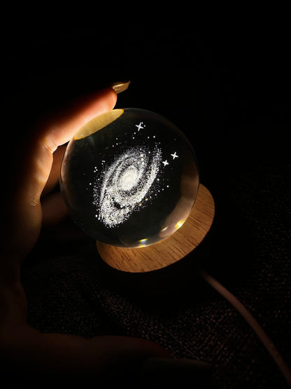 Lampara Esfera de Cristal 3D Edición Limitada