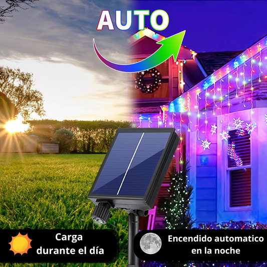 Luces Navideñas con Panel Solar Automatico x50 METROS