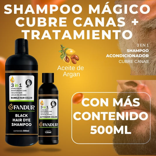 Shampoo Cubre Canas con el Poder Natural de FANDUR | Fórmula Herbal Avanzada