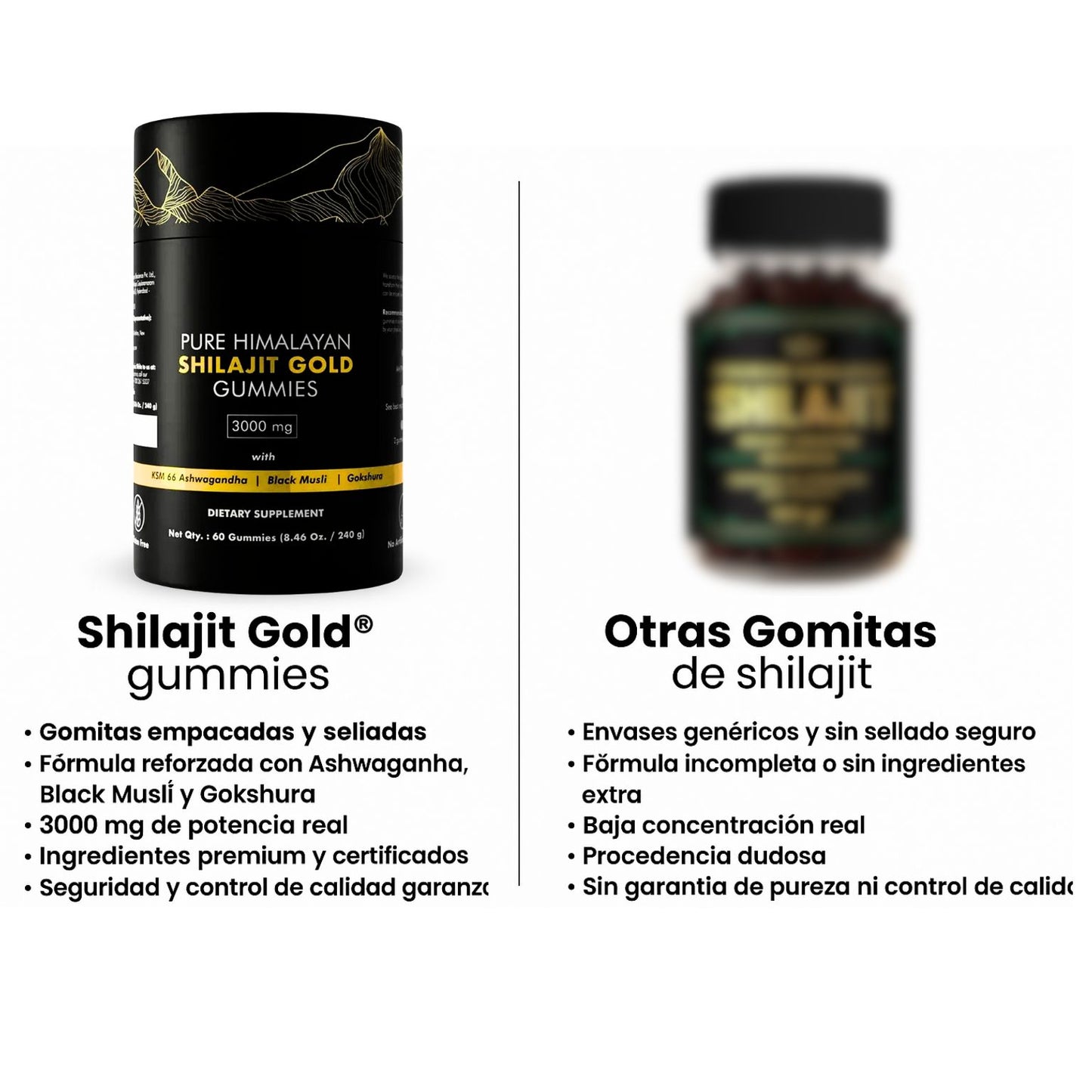 Shilajit Gold en Gomitas 3000mg