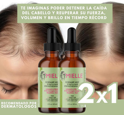 2x1 SERUM MIELLE PREMIUM™ - SUERO ANTI-CAÍDA DEL CABELLO, Formula Herbal Avanzada