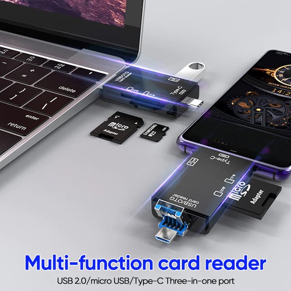 Cell Card™ Convertidor Usb 6 en 1 Multi Usos