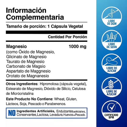 Magnesium Complex 8 en 1 – 1000mg