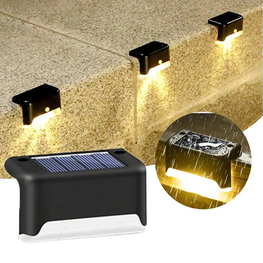 LUZ SOLAR LED PARA EXTERIORES JARDIN PATIO ESCALERAS PARED Y BORDES