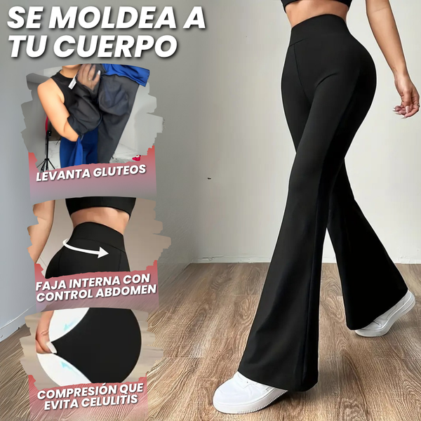 2X1 LEGGINGS ACAMPANADOS CON FAJA INTERNA ALTA